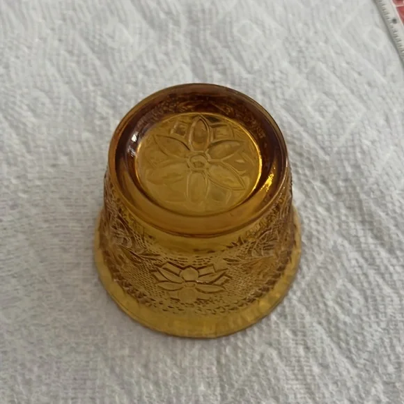 Vintage antique depression glass plate, saucer, and cup three-piece set - Picture 11 of 11